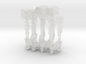 IW/IH Power Hammers and Maces x8 in Clear Ultra Fine Detail Plastic: d3