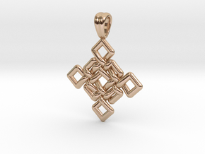 Square knot in 9K Rose Gold 