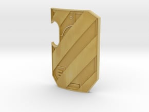 Hazard Stripes - Marine Boarding Shields in Tan Fine Detail Plastic: Small