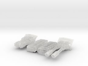 Phobos Battle Tank: 2 piece Turret Weapon Pack in Clear Ultra Fine Detail Plastic