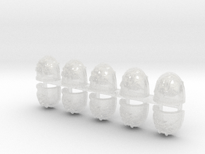 10x Holy Divers - G:4a Shoulder Pads in Clear Ultra Fine Detail Plastic