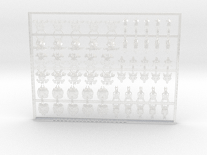 60x Wolf Mark Shoulder Insignias - Set:1 in Clear Ultra Fine Detail Plastic