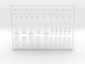60x Wolf Mark Shoulder Insignias - Set:2 in Clear Ultra Fine Detail Plastic