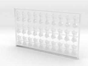 60x Primrose - Shoulder Insignia pack in Clear Ultra Fine Detail Plastic