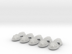 10x Heavy Support 1 - G:2a Shoulder Pads in Clear Ultra Fine Detail Plastic