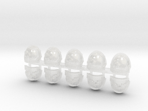 10x Relictors - G:10a Left Shoulders in Clear Ultra Fine Detail Plastic