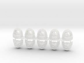 10x Relictors - Osiris Shoulder Pads in Clear Ultra Fine Detail Plastic