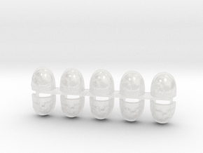 10x Relictors - G:5a Shoulder Pads in Clear Ultra Fine Detail Plastic