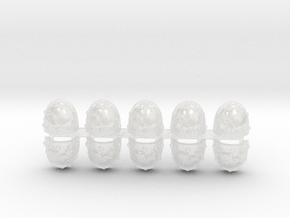 10x Relictors - G:6s Studded Shoulder Pads in Clear Ultra Fine Detail Plastic