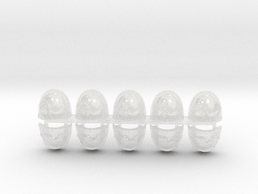 10x Relictors - G:1a Shoulder Pads in Clear Ultra Fine Detail Plastic
