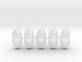 10x Relictors - G:4a Shoulder Pads in Clear Ultra Fine Detail Plastic