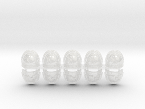 10x Relictors - G:3a Shoulder Pads in Clear Ultra Fine Detail Plastic