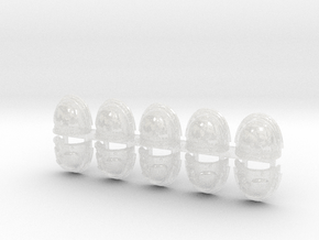 10x Relictors - G:3a Right Shoulders in Clear Ultra Fine Detail Plastic