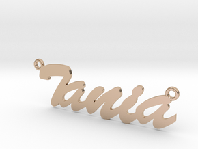 Tania Name Pendant 2.5 mm bail in 9K Rose Gold 