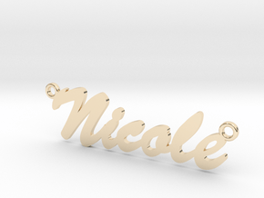 Nicole Name Pendant with 2.5 mm bail in 9K Yellow Gold 