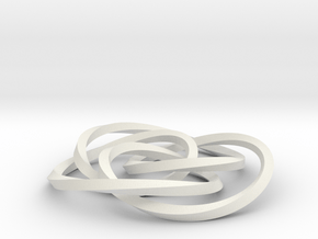 small cycloid knot in White Natural Versatile Plastic
