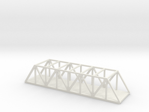 1/700 Scale Through Warren Truss Bridge in White Natural Versatile Plastic