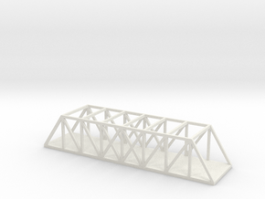 1/700 Scale Through Pratt Truss Bridge in White Natural Versatile Plastic