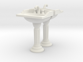 Toilet Sink Ver02. 1:48 Scale in White Natural Versatile Plastic