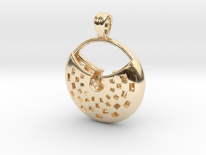 Into the moon in 14k Gold Plated Brass