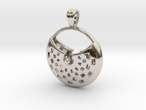 Into the moon in Rhodium Plated Brass