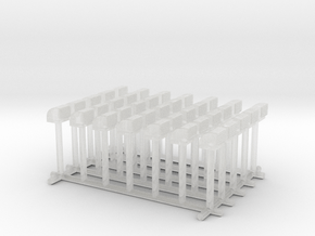 1/200 Vent Side Wall Set x35 in Clear Ultra Fine Detail Plastic