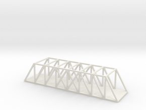 1/350 Scale Through Howe Truss Bridge in White Natural Versatile Plastic
