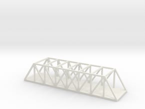 1/350 Scale Through Pratt Truss Bridge in White Natural Versatile Plastic