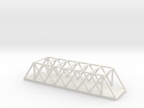 1/350 Scale Quadrangular Warren Truss Bridge in White Natural Versatile Plastic