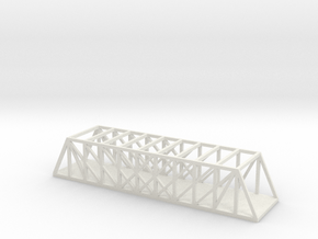 1/350 Scale Through Whipple Truss Bridge in White Natural Versatile Plastic