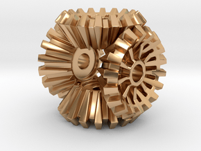 Gears Charm in Polished Bronze