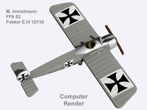 Max Immelmann Fokker E.IV (full color) in Natural Full Color Nylon 12 (MJF)