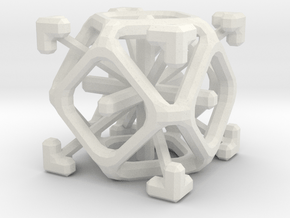 Complex 2-7 cube in White Natural Versatile Plastic
