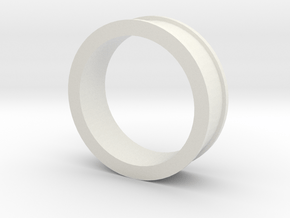 Basic Ring Size 7.5 in White Natural Versatile Plastic