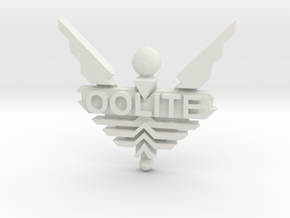 Oolite Pin (one inch) in White Natural Versatile Plastic