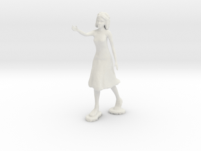 Artist Figurine in White Natural Versatile Plastic