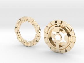Steel Wheel - Fractal in 14k Gold Plated Brass
