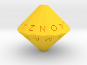 Alphabet Die in Yellow Smooth Versatile Plastic