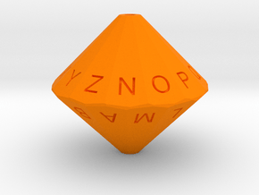 Alphabet Die in Orange Smooth Versatile Plastic