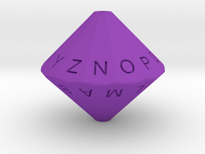 Alphabet Die in Purple Smooth Versatile Plastic