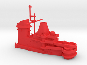 1/700 Massachusetts (1920) 1944 Refit Bridge in Red Smooth Versatile Plastic