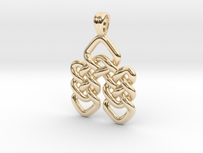 Duo knot in 14k Gold Plated Brass