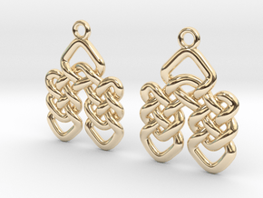Duo knot in 14k Gold Plated Brass