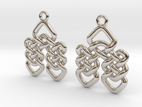 Duo knot in Rhodium Plated Brass