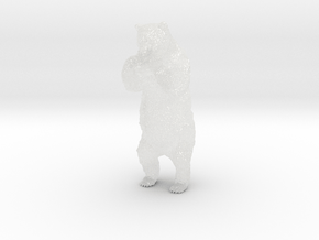 Grizzly Bear 1:35 Upright Male with Salmon in Clear Ultra Fine Detail Plastic
