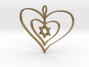 Alba's Heart-01 in Polished Gold Steel