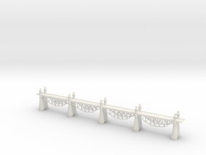 1/700 Scale Railroad Bridge in White Natural Versatile Plastic