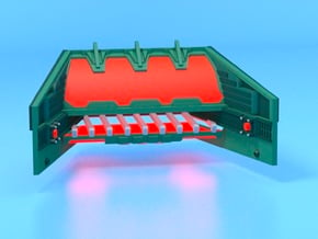 1/350 Klingon BOP Impulse Drive Replacement in Clear Ultra Fine Detail Plastic