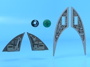 1/350 Klingon BOP Detail and Torpedo Launcher Set in Tan Fine Detail Plastic