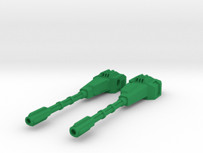 TF Micromaster Anti Aircraft Base Guns in Green Smooth Versatile Plastic: Small